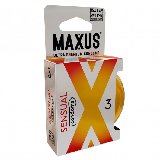 Презервативы анатомической формы Maxus Sensual - 3 шт. - Maxus - купить с доставкой в Самаре