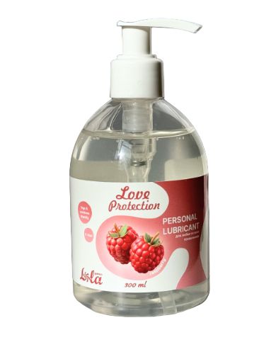 Лубрикант на водной основе Love Protection Raspberry с ароматом малины - 300 мл. - Lola Games - купить с доставкой в Самаре