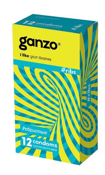 Презервативы с ребристой структурой Ganzo Ribs - 12 шт. - Ganzo - купить с доставкой в Самаре