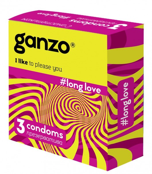 Презервативы с анестетиком для продления удовольствия Ganzo Long Love - 3 шт. - Ganzo - купить с доставкой в Самаре