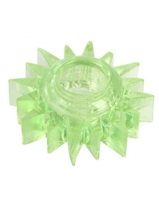 Зеленое эрекционное кольцо-солнце - Toyfa Basic - в Самаре купить с доставкой