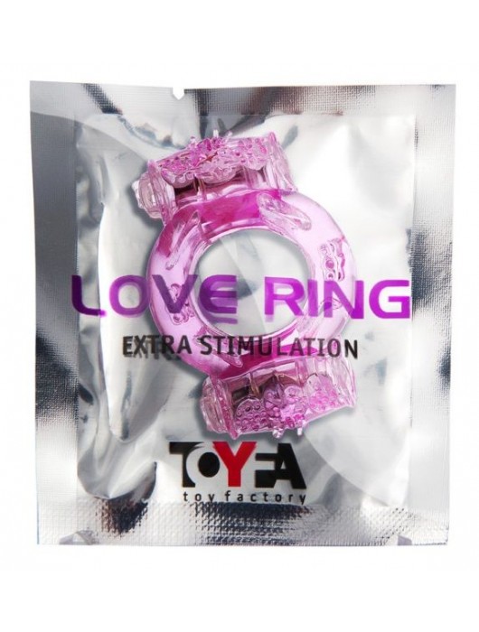 Розовое виброкольцо с двумя батарейками - Toyfa Basic - в Самаре купить с доставкой