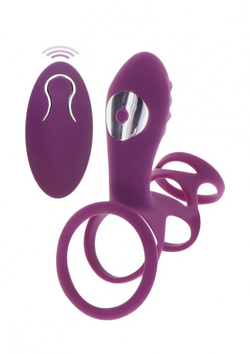 Фиолетовая эрекционная вибронасадка Halo Halo C-Ring Sleeve - Toy Joy - в Самаре купить с доставкой