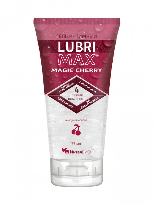 Интимный гель-смазка на водной основе Lubrimax Magic Cherry - 75 мл. - ИнтелБИО - купить с доставкой в Самаре