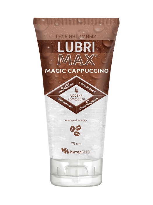 Интимный гель-смазка на водной основе Lubrimax Magic Cappuccino - 75 мл. - ИнтелБИО - купить с доставкой в Самаре