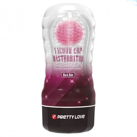 Прозрачный текстурированный мастурбатор Vacuum Cup Masturbator Black Hole - Baile - в Самаре купить с доставкой