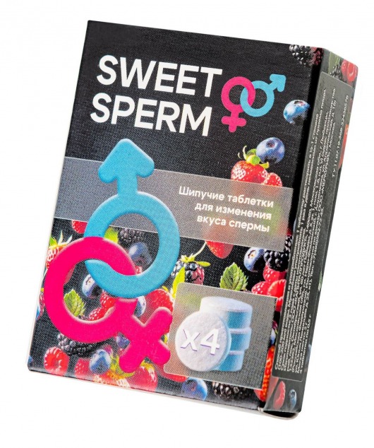 Шипучие таблетки для мужчин Sweet Sperm для изменения вкуса спермы (4 шт. по 0,5 гр.) - Капиталпродукт - купить с доставкой в Самаре