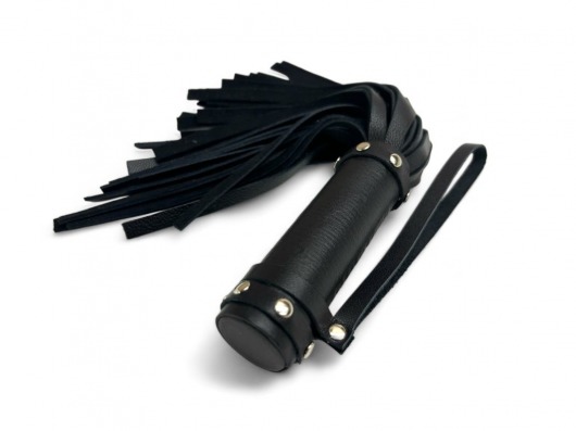 Черная генитальная мини-плеть Queen Arsenal - 26 см. - БДСМ Арсенал - купить с доставкой в Самаре