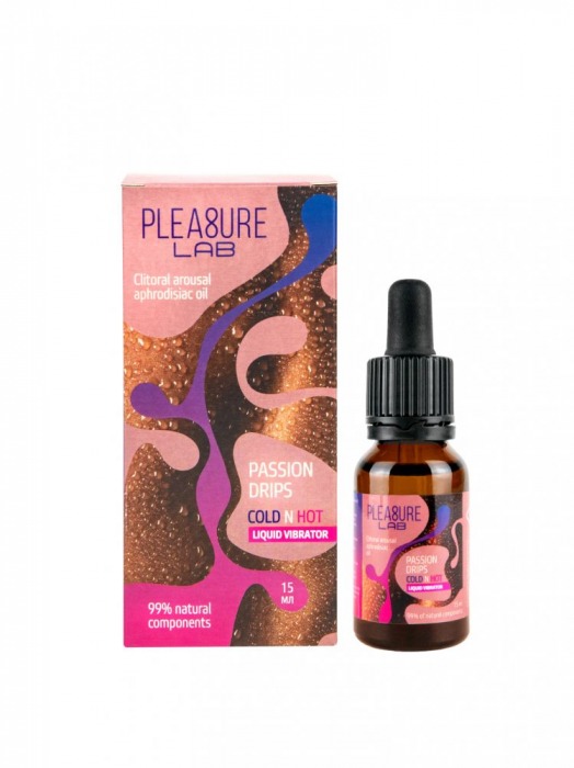 Жидкий вибратор Passion Drips Cold n Hot - 15 мл. - Pleasure Lab - купить с доставкой в Самаре