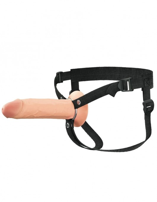 Полый страпон на ремнях 8’’ Hollow Silicone Strap-on - Pipedream - купить с доставкой в Самаре