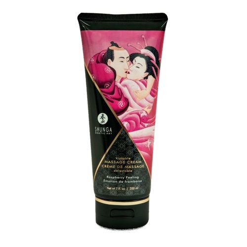 Массажный крем для тела с ароматом малины Raspberry feeling - 200 мл. - Shunga - купить с доставкой в Самаре