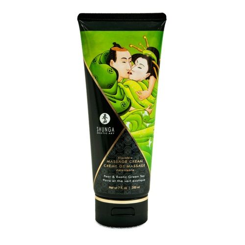 Массажный крем для тела с ароматом груши и зелёного чая Pear   Exotic Green Tea - 200 мл. - Shunga - купить с доставкой в Самаре
