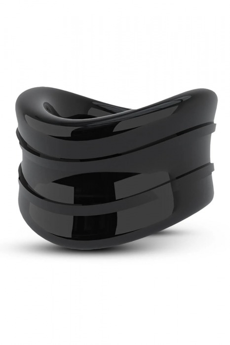 Черное эрекционное кольцо на мошонку Beef Ball Stretcher Snug - Blush Novelties - в Самаре купить с доставкой