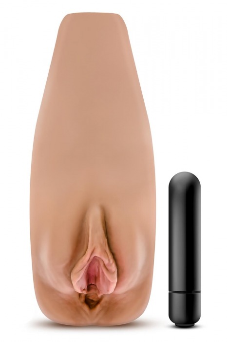 Маструбатор-вагина с вибрацией Soft   Wet Renata Realistic Tan Masturbator - Blush Novelties - в Самаре купить с доставкой
