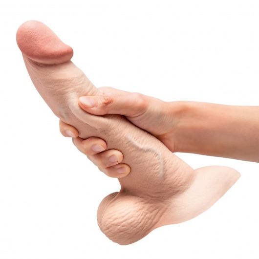 Телесный анальный фаллоимитатор Slipskin 9’’ Curved - 22 см. - b-Vibe