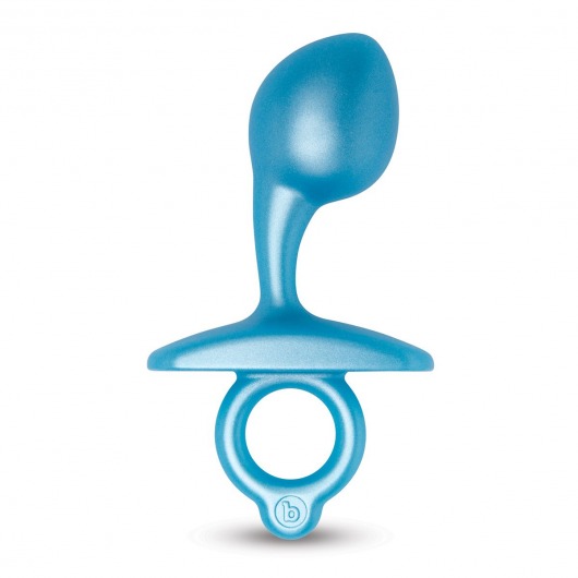 Голубая анальная пробка для массажа простаты Bulb Silicone Prostate Plug - 10,7 см. - b-Vibe - в Самаре купить с доставкой