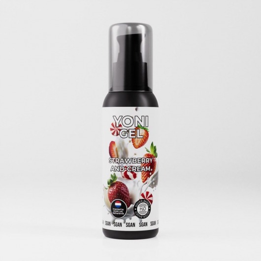 Лубрикант для орального секса SGAN со вкусом клубники со сливками - 100 мл. - SGAN - купить с доставкой в Самаре