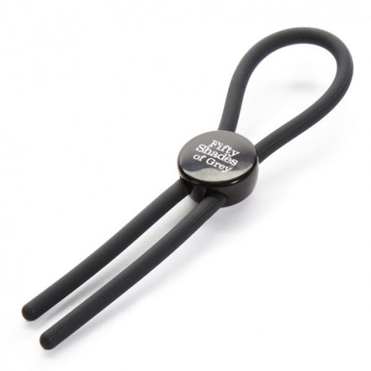 Тёмно-серое эрекционное кольцо с зажимом Again and Again Adjustable Cock Ring - Fifty Shades of Grey - в Самаре купить с доставкой