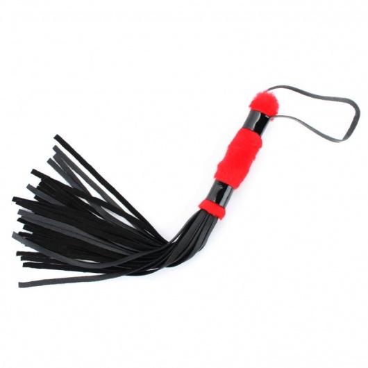 Нежная плеть с красным мехом BDSM Light - 43 см. - БДСМ Арсенал - купить с доставкой в Самаре