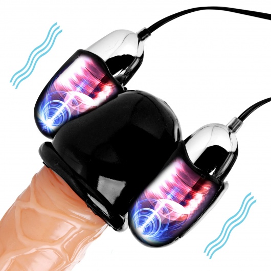 Черная стимулирующая насадка для головки полового члена Multi Speed Vibrating Penis Head Teaser - XR Brands - в Самаре купить с доставкой