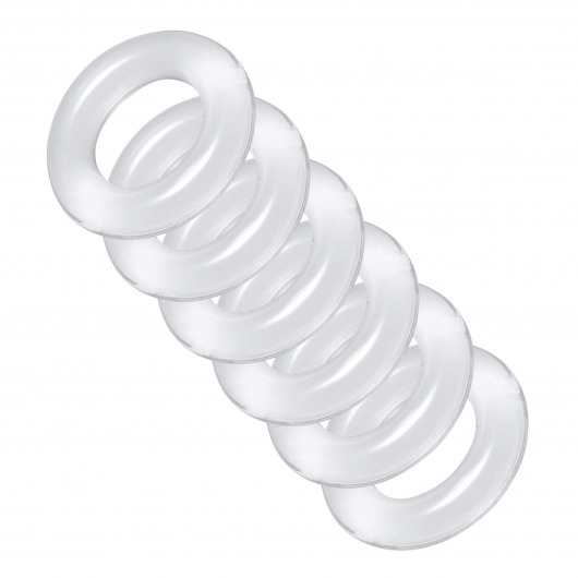 Комплект из 6 прозрачных эрекционных колец Ring Master Custom Ball Stretcher Kit - XR Brands - в Самаре купить с доставкой