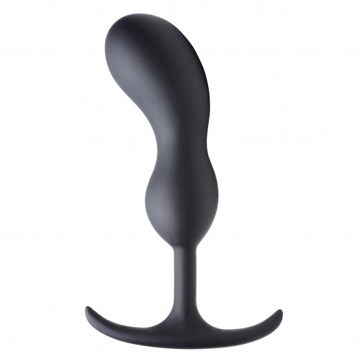Черный массажер простаты с утяжелителями Premium Silicone Weighted Prostate Plug Large - 18,8 см. - XR Brands - в Самаре купить с доставкой