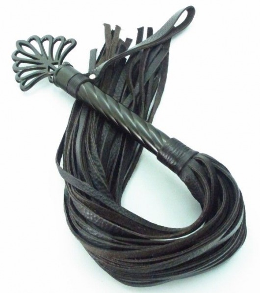 Длинная плеть с рукоятью цвета шоколада - 66 см. - БДСМ Арсенал - купить с доставкой в Самаре
