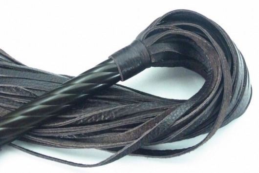 Длинная плеть с рукоятью цвета шоколада - 66 см. - БДСМ Арсенал - купить с доставкой в Самаре