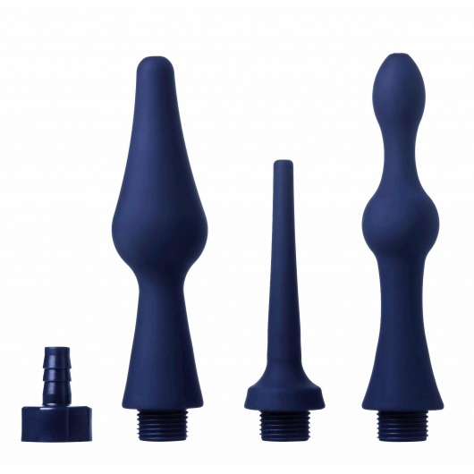Набор из 3 универсальных насадок для анального душа Universal 3 Piece Silicone Enema Attachment Set - XR Brands - купить с доставкой в Самаре
