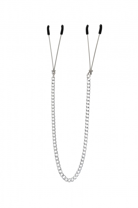 Зажимы на соски «Вилки» на цепочке - Pecado - купить с доставкой в Самаре