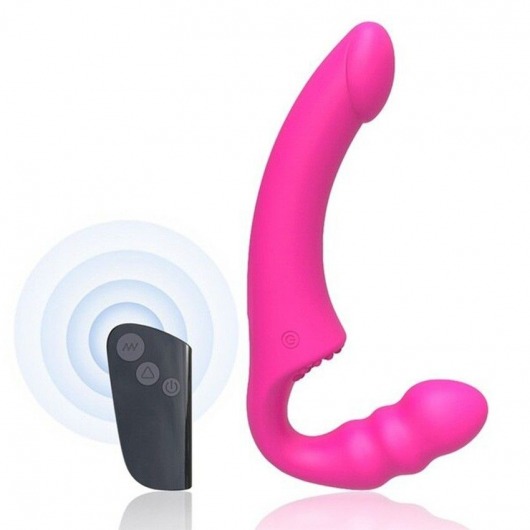 Розовый безремневой страпон Straples Strap-On Dildo - Erokay - купить с доставкой в Самаре
