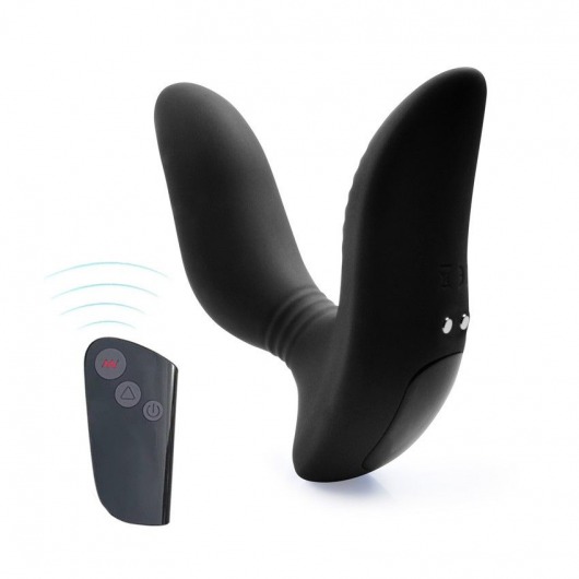 Черный вибромассажер простаты 3,5’’ Remote Control Curve P-spot Massager - 12 см. - Erokay - в Самаре купить с доставкой