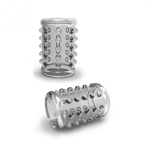 Прозрачная насадка на пенис с шишечками STAY HARD COCK SLEEVE 02 CLEAR - Blush Novelties - в Самаре купить с доставкой