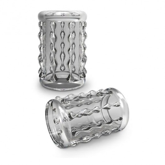 Прозрачная насадка с бороздками STAY HARD COCK SLEEVE 04 CLEAR - Blush Novelties - в Самаре купить с доставкой
