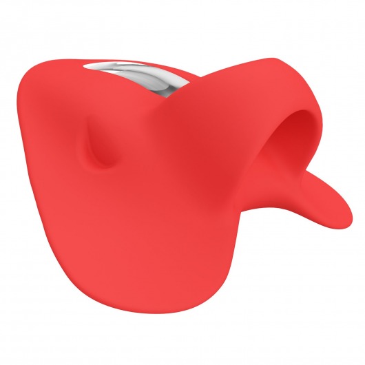 Красный вибратор на палец Carnation - Baile