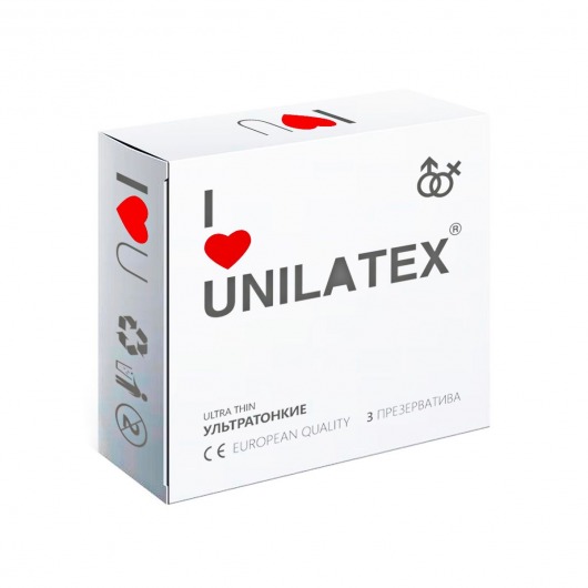Ультратонкие презервативы Unilatex Ultra Thin - 3 шт. - Unilatex - купить с доставкой в Самаре