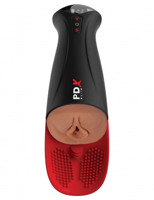 Мастурбатор-вагина в колбе с вибрацией Fuck-O-Matic Pro XL - Pipedream - в Самаре купить с доставкой