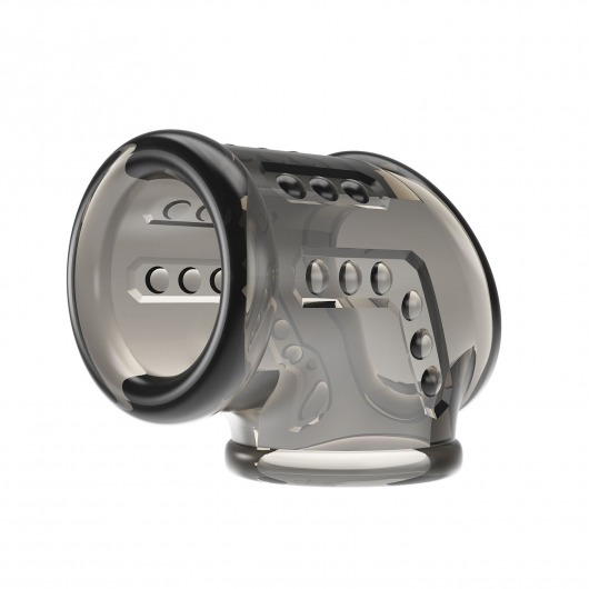 Дымчатая насадка на пенис и мошонку - Baile - в Самаре купить с доставкой