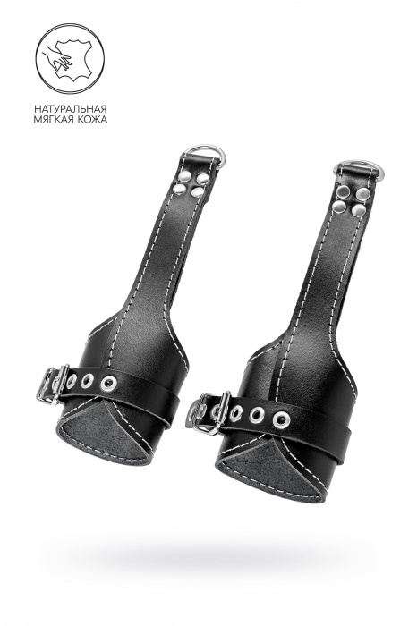 Черные подвесы с белой строчкой - Pecado - купить с доставкой в Самаре