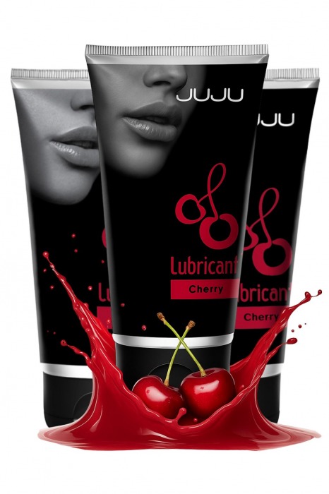 Набор из 3 съедобных лубрикантов JUJU со вкусом вишни - JuJu - купить с доставкой в Самаре