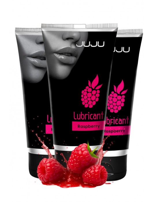 Набор из 3 съедобных лубрикантов JUJU со вкусом малины - JuJu - купить с доставкой в Самаре