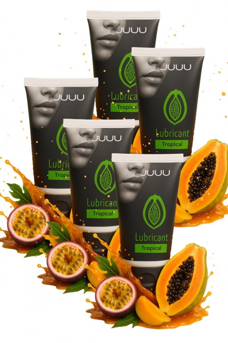 Набор из 5 съедобных лубрикантов JUJU со вкусом тропических фруктов - JuJu - купить с доставкой в Самаре