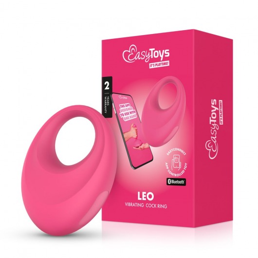 Розовое интерактивное эрекционное виброкольцо Leo - Easy toys - в Самаре купить с доставкой