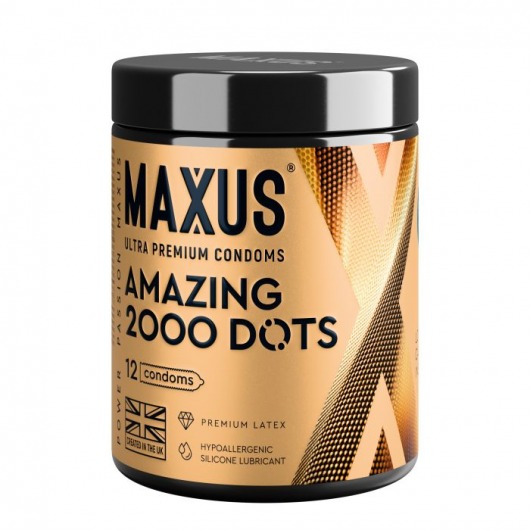 Точечные презервативы MAXUS 2000 Amazing Dots с железным кейсом - 12 шт. - Maxus - купить с доставкой в Самаре