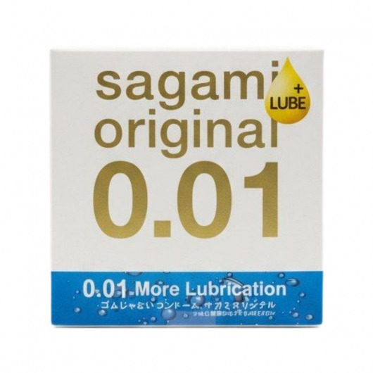 Увлажнённый презерватив Sagami Original 0.01 Extra Lub - 1 шт. - Sagami - купить с доставкой в Самаре