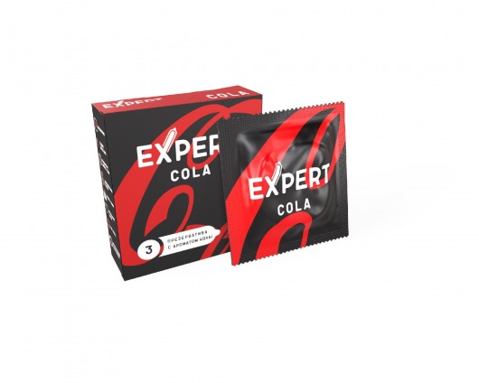 Презервативы с ароматом колы Expert Cola - 3 шт. - Expert - купить с доставкой в Самаре