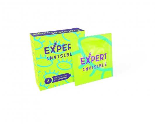 Ультратонкие презервативы Expert Invisible - 3 шт. - Expert - купить с доставкой в Самаре