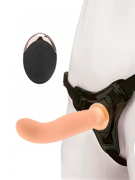 Женский вибрострапон со съемной насадкой и пультом ДУ - Erokay - купить с доставкой в Самаре