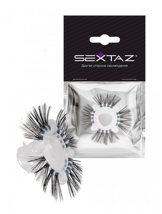 Эластичное эрекционное кольцо с черными «ресничками» - Sextaz - в Самаре купить с доставкой