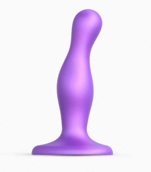 Фиолетовая насадка Strap-On-Me Dildo Plug Curvy size S - Strap-on-me - купить с доставкой в Самаре